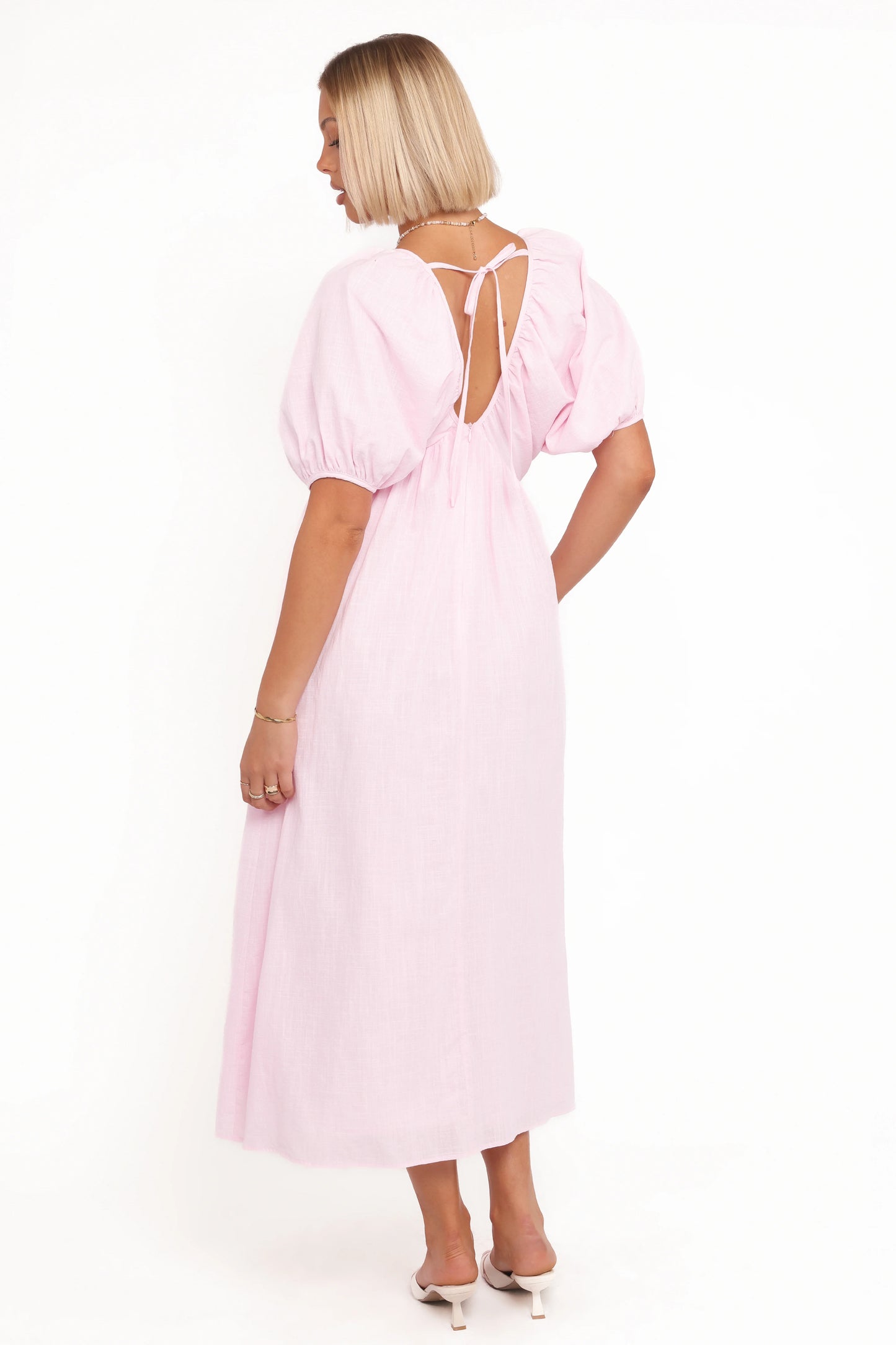Sullivan Puff Sleeve Maxi Dress - Pink