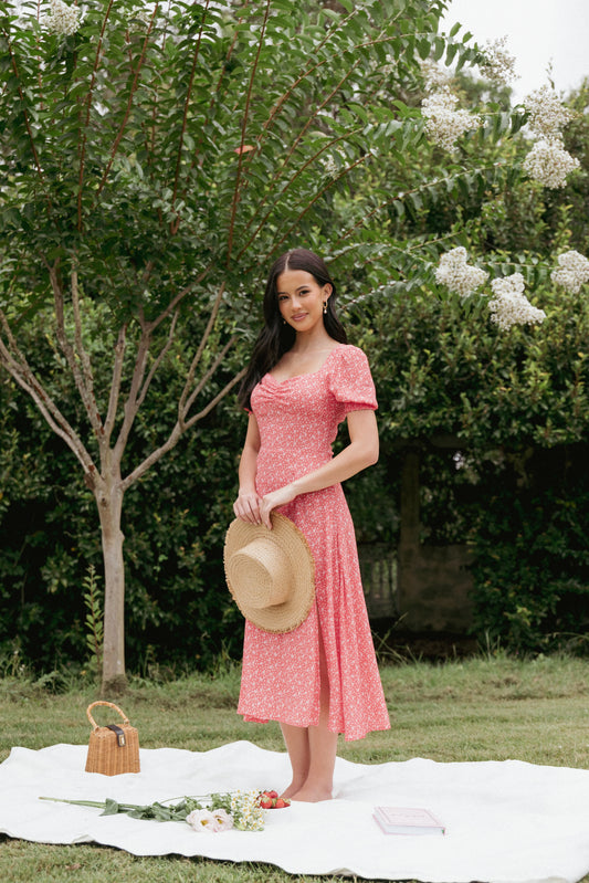 Franklin Dress - Red Floral