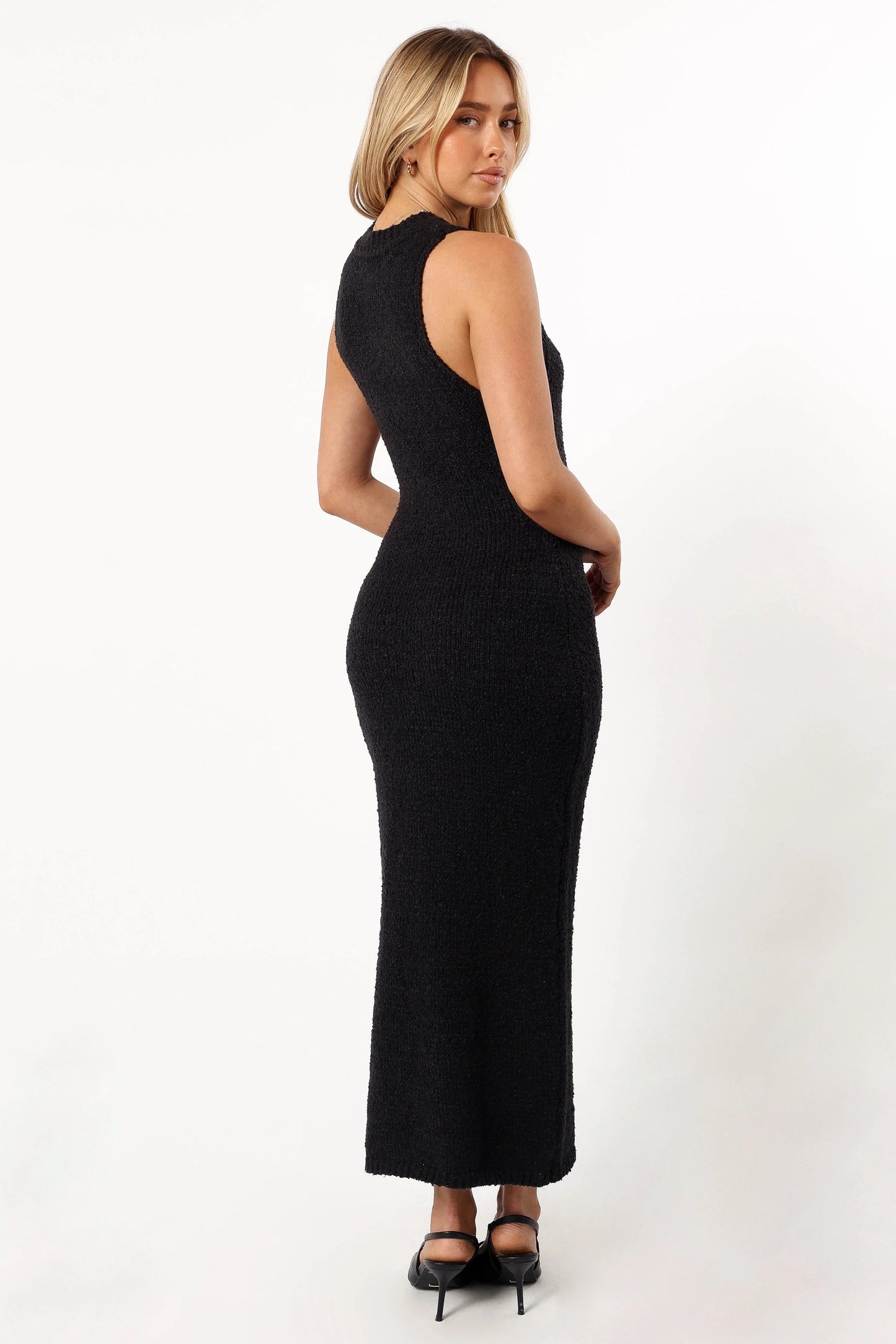 Liam Knit Midi Dress - Black